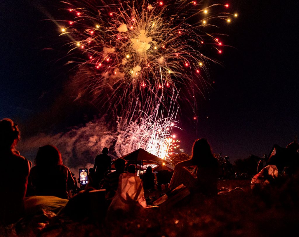 Fireworks over Lake Waconia Regional Park